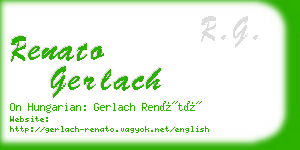 renato gerlach business card